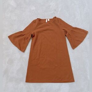 MOTH by Anthropologie Women’s Bell Sleeve Orange Sweater Dress